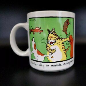 ON A LARK "Another Day In Middle Management" Mug by Kevin Whitlark 1991 VTG